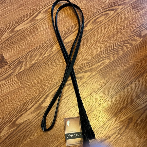 Silverleaf black leather curb rein - Picture 2 of 4